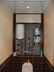 Toilet Design In An Apartment With Pipes
