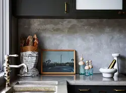 Штукатурка стен в интерьере кухни
