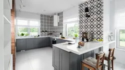 Modern wallpaper for the kitchen 2023 photos in the interior