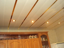 Photo of plastic ceiling design in the kitchen