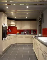Фото дизайна пластикового потолка на кухне
