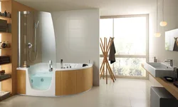 Duş künc dizaynı ilə vanna otağı