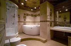 Bathroom with shower corner design