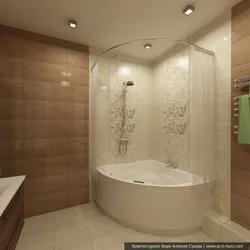 Bathroom with shower corner design