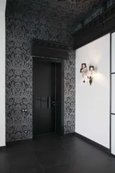 Wallpaper design in a dark hallway