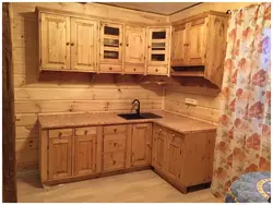 Kitchen furniture made of pine photo