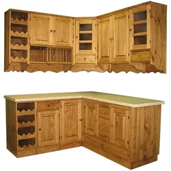 Kitchen furniture made of pine photo