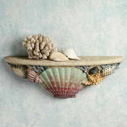 Seashells in the bathroom interior photo