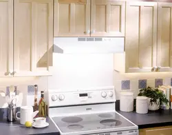 Kitchen interior with hood in the closet