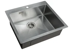 Stainless steel kitchen sink photo