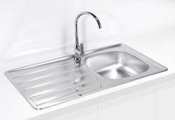 Stainless steel kitchen sink photo