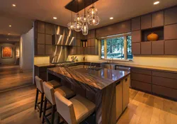 Photo of a designer kitchen in the house