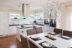 Photo of a designer kitchen in the house