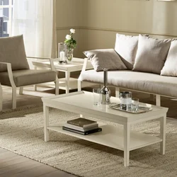 Table in the living room in a modern style photo