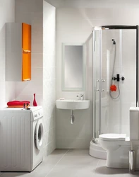 Bathroom Shower And Toilet And Washing Machine Photo