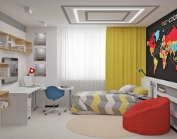 Interior Of A Bright Bedroom For A Teenager
