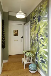 Wallpaper for hallway green photo