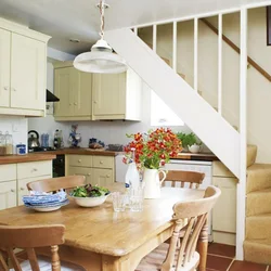 Kitchen With Stairs Design
