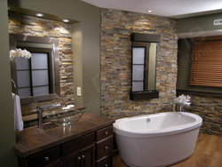 Bathroom interior with stone photo