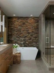 Bathroom Interior With Stone Photo