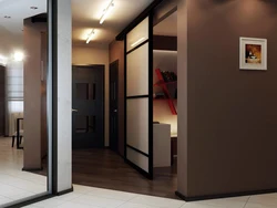 Hallway Interior With Brown Doors Photo