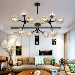 Living room chandelier interior design