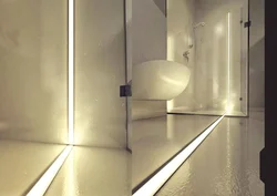 Banyoda fotoşəkildə LED şeridi