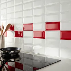 Tiles for the kitchen with a pattern for the kitchen photo