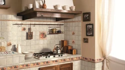 Tiles for the kitchen with a pattern for the kitchen photo
