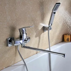 Faucet mixer for bathroom with shower photo