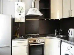 Small kitchens 5 sq.m. with gas water heater photo