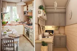 Дызайн маленькай кухні з акном і дзвярыма