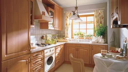 Small kitchen design with window and doors