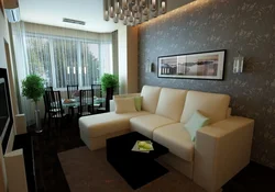 Living Room Design 18 Sq M Rectangular In Modern Style Photo