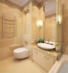 Bath design with corner bath 3 sq.m.