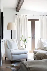 Curtains for white apartment interior