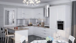 Кухни белые неоклассика фото в интерьере