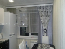 Curtain Design For A Modern Style Kitchen With A Balcony