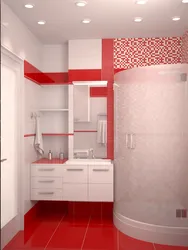 Red white bath photo