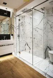 Bathroom Design With Marble Tile Shower