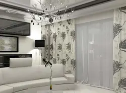 Design of curtains in the apartment hall