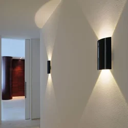 Wall lamp in the hallway photo