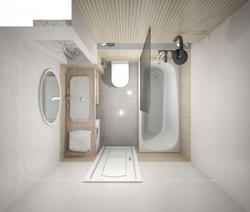 Design of a 5 sq. m bathroom combined with a toilet and shower