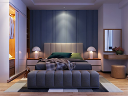 Beautiful bedroom interiors in a modern