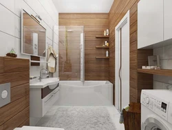 Bathroom interior design with wood