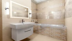 Birch Ceramic Tiles In The Bathroom Interior
