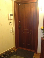 Photo of the front door from inside the apartment