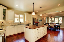 Vanilla color combination in the kitchen interior