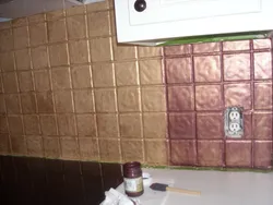 How to paint tiles in the kitchen photo