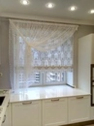 Tulle On The Entire Window In The Kitchen Photo